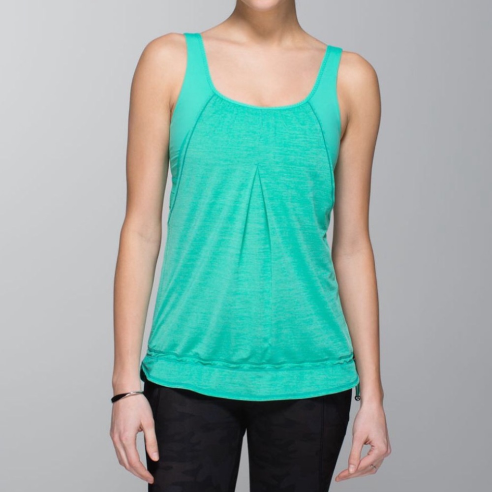 💚Lululemon Green Teal Run Times Tank Top